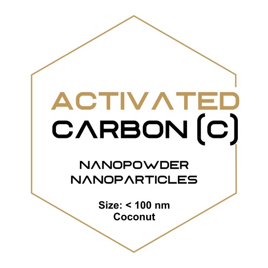 Activated Carbon (C) Nanopowder/Nanoparticles, Size: < 100 nm, Coconut-Nanoparticles-