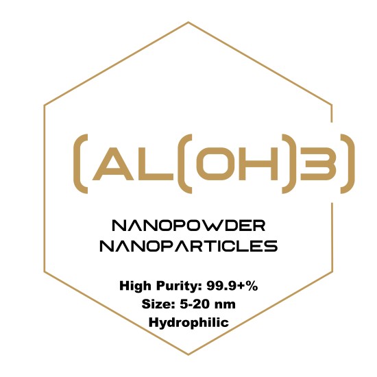 Aluminum Hydroxide (Al(OH)3) Nanopowder/Nanoparticles, High Purity: 99.9+%, Size: 5-20 nm, Hydrophilic-Nanoparticles-