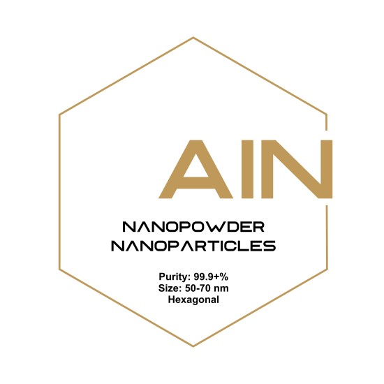 Aluminum Nitride (AlN) Nanopowder/Nanoparticles, Purity: 99.9+%, Size: 50-70 nm, Hexagonal-Nanoparticles-GX01NAP0101