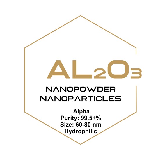 Aluminum Oxide (Al2O3) Nanopowder/Nanoparticles, Alpha, Purity: 99.5+%, Size: 60-80 nm, Hydrophilic-Nanoparticles-