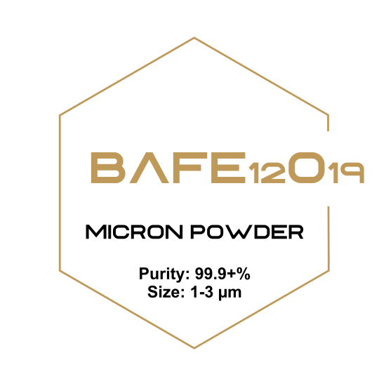 Barium Ferrite (BaFe12O19) Micron Powder, Purity: 99.9+%, Size: 1-3 µm-Microparticles-