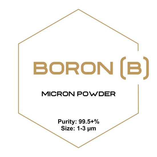 Boron (B) Micron Powder, Purity: 99.5+%, Size: 1-3 µm-Microparticles-