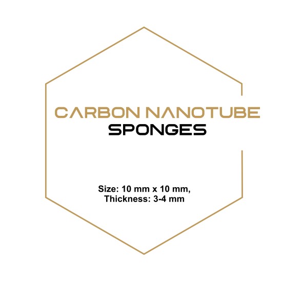 Carbon Nanotube Sponges, Size: 10 mm x 10 mm, Thickness: 3-4 mm-Carbon Nanotubes-