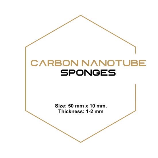 Carbon Nanotube Sponges, Size: 50 mm x 10 mm, Thickness: 1-2 mm-Carbon Nanotubes-