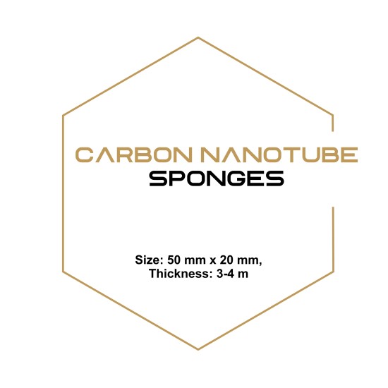 Carbon Nanotube Sponges, Size: 50 mm x 20 mm, Thickness: 3-4 m-Carbon Nanotubes-