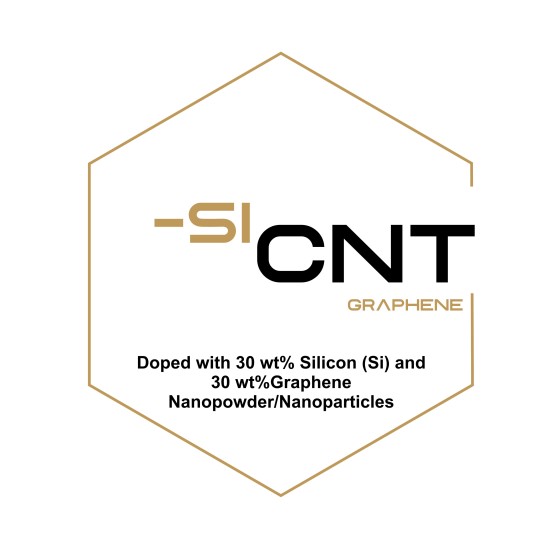 Carbon Nanotubes Doped with 30 wt% Silicon (Si) and 30 wt% Graphene Nanopowder/Nanoparticles-Carbon Nanotubes-