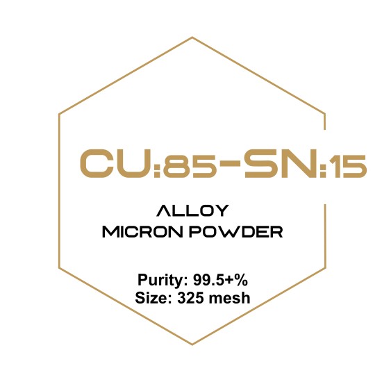 Copper Tin (Cu:85-Sn:15) Alloy Micron Powder, Purity: 99.5+%, Size: 325 mesh-Microparticles-