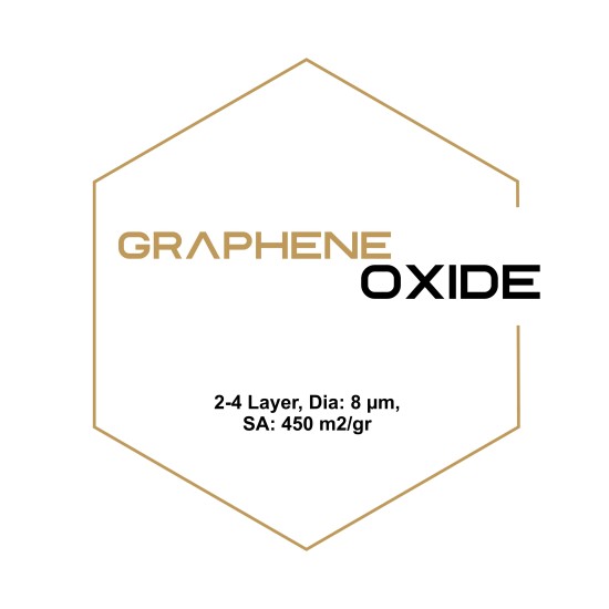 Graphene Oxide, 2-4 Layer, Dia: 8 µm, SA: 450 m2/gr-Graphene-GX01GP0102