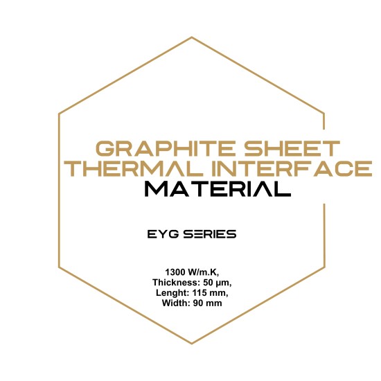 Graphite Sheet Thermal Interface Material, EYG Series, 1300 W/m.K, Thickness: 50 µm, Lenght: 115 mm, Width: 90 mm-Foils for Batteries-