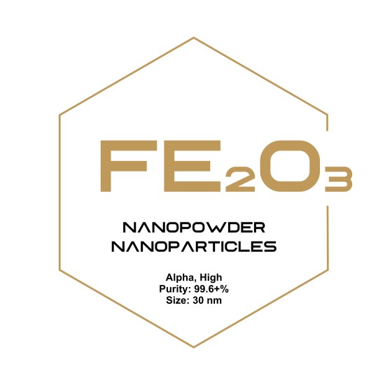 Iron Oxide (Fe2O3) Nanopowder/Nanoparticles, Alpha, High Purity: 99.6+%, Size: 30 nm-Nanoparticles-GX01NAP0108