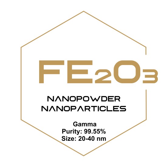 Iron Oxide (Fe2O3) Nanopowder/Nanoparticles, Gamma, Purity: 99.55%, Size: 20-40 nm-Nanoparticles-