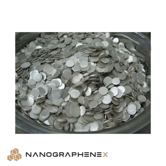 Lithium Chips for Coin Cell Materials, Diameter: 16 mm, Thickness: 0.6 mm, 1500 pieces-Battery Equipment-
