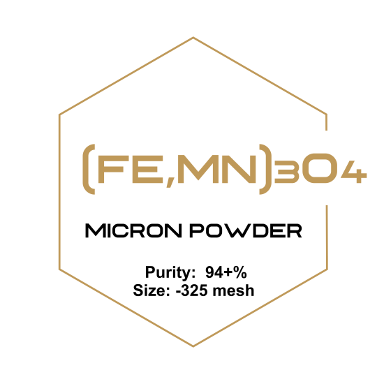 Manganese Ferrite Black Oxide Micron Powder, (Fe,Mn)3O4, 94+%, -325 mesh-Microparticles-