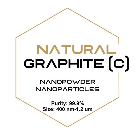 Natural Graphite (C) Nanopowder/Nanoparticles, Purity: 99.9% Size: 400 nm-1.2 um-Nanoparticles-