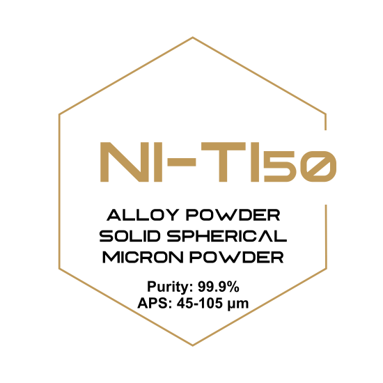 Ni-Ti50 Alloy Powder / Solid Spherical Micron Powder, Purity: 99.9%, APS: 45-105 μm-Microparticles-
