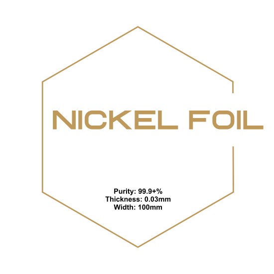 Nickel Foil, Purity: 99.9+% , Thickness: 0.03mm, Width: 100mm-Foils for Batteries-