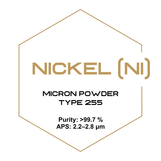 Nickel (Ni) Micron Powder Type 255, Purity: >99.7 %, APS: 2.2–2.8 μm-Microparticles-