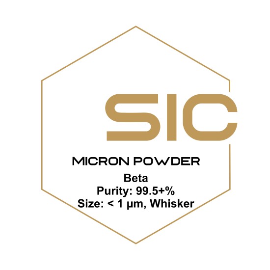Silicon Carbide (SiC) Micron Powder, Beta, Purity: 99.5+%, Size: < 1 µm, Whisker-Microparticles-
