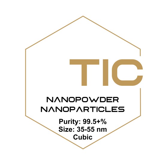 Titanium Carbide (TiC) Nanopowder/Nanoparticles, Purity: 99.5+%, Size: 35-55 nm, Cubic-Nanoparticles-