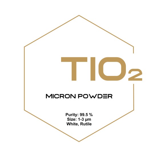 Titanium Dioxide (TiO2) Micron Powder, Purity: 99.5 %, Size: 1-3 µm, White, Rutile-Microparticles-GX01MIP0101