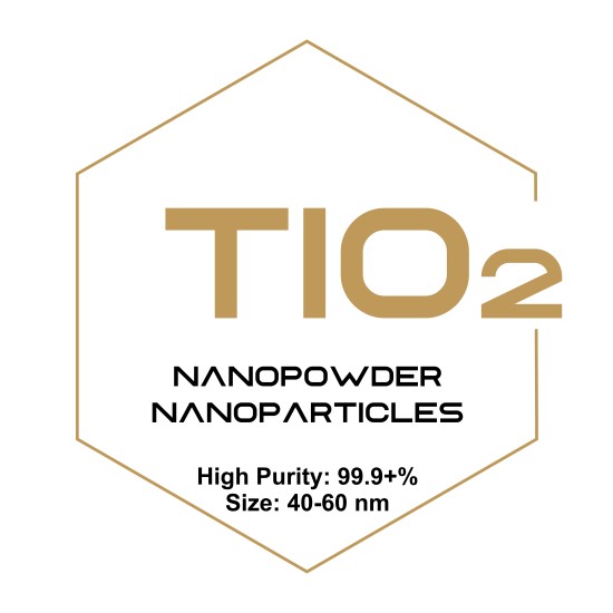 Titanium Dioxide (TiO2) Nanopowder/Nanoparticles, Rutile, High Purity: 99.9+%, Size: 40-60 nm-Nanoparticles-