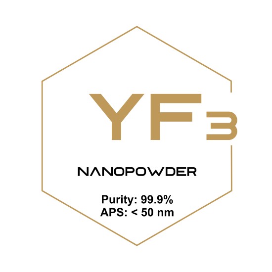 Yttrium Fluoride (YF3) Nanopowder, Purity: 99.9%, APS: < 50 nm-Nanoparticles-