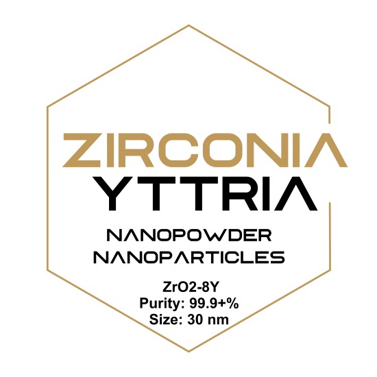 Zirconia-Yttria Nanopowder/Nanoparticles, ZrO2-8Y, Purity: 99.9+%, Size: 30 nm-Nanoparticles-